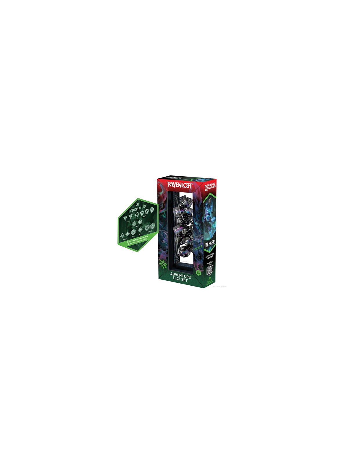 Dungeons & Dragons: Adventure Dice - Ranger: Black, Blue