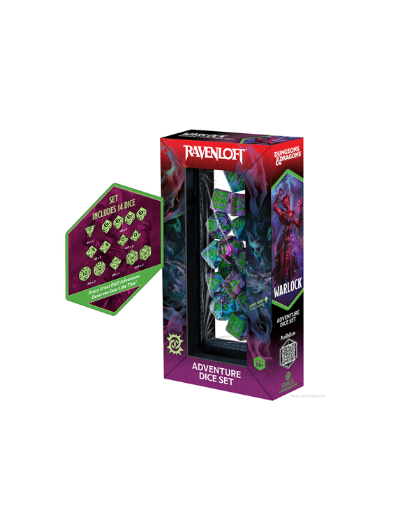 Dungeons & Dragons: Adventure Dice - Warlock: Purple, Green