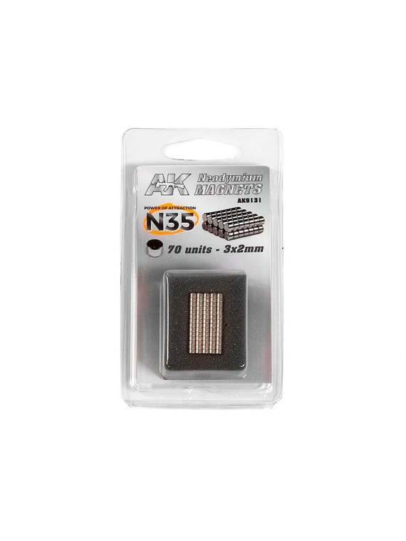 Imán de Neodimio 3x2mm N35 (AK9131)