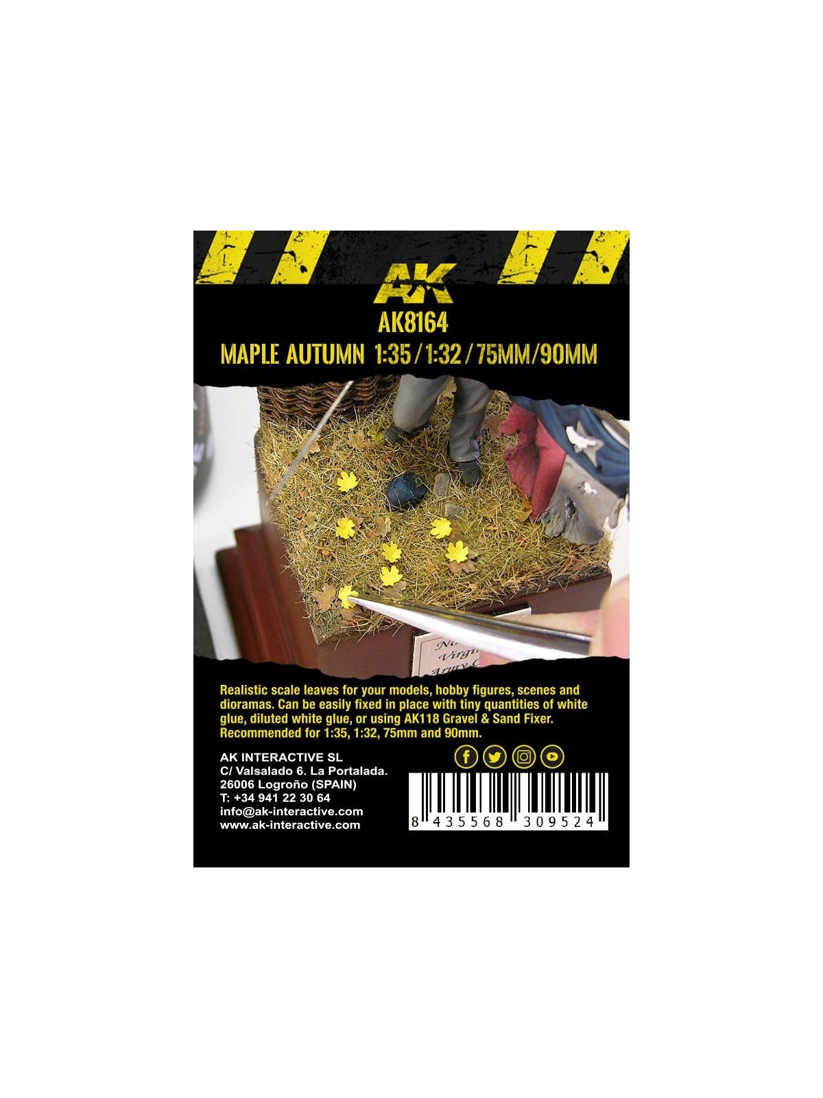 Hojas de Arce Otoño 1:35/1:32/75mm/90mm Bolsa 7gr. (AK8164)