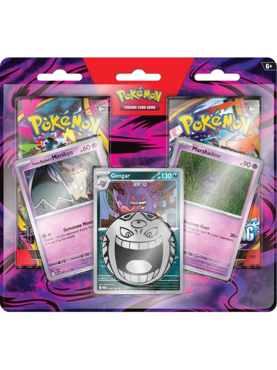 Pokemon TCG: Enhanced 2-Pack Blister (Gengar, Marshadow & Team Rocket’s Mimikyu) (Español)