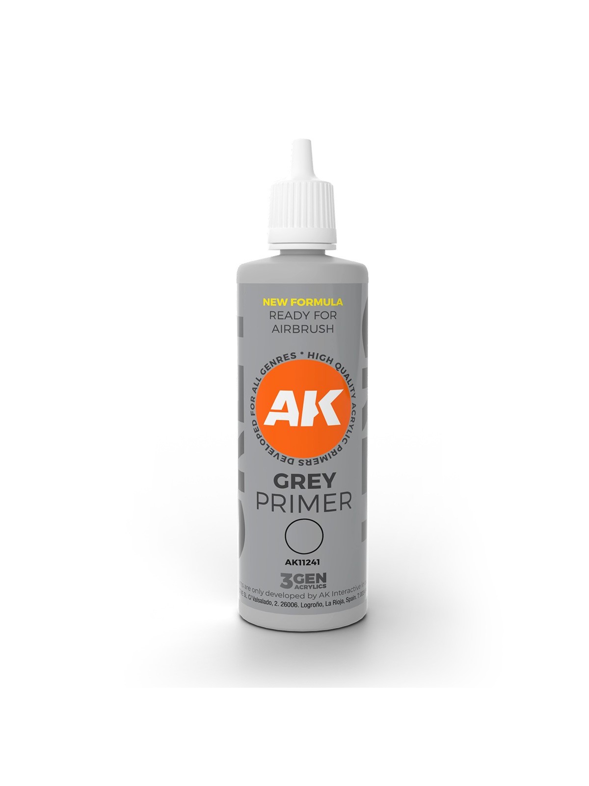 Imprimación Gris 100ml - 3Gen Pintura Acrílica (AK11241)