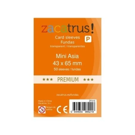 Comprar Fundas Zacatrus Mini Asia Premium (43 mm X 65 mm) (55 uds) bar