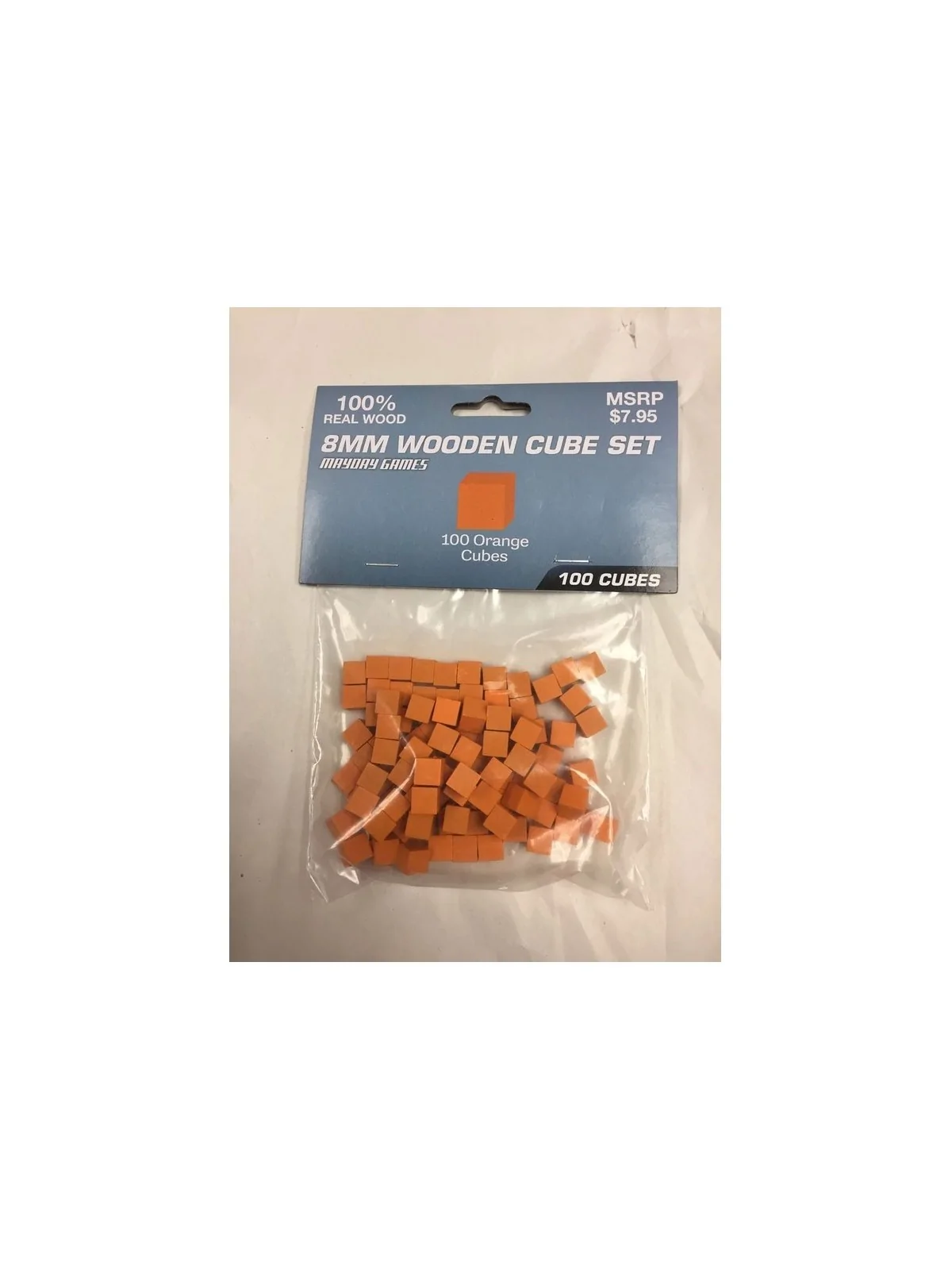 Comprar Juego de 100 Cubos de Madera - 8mm - Naranja barato al mejor p